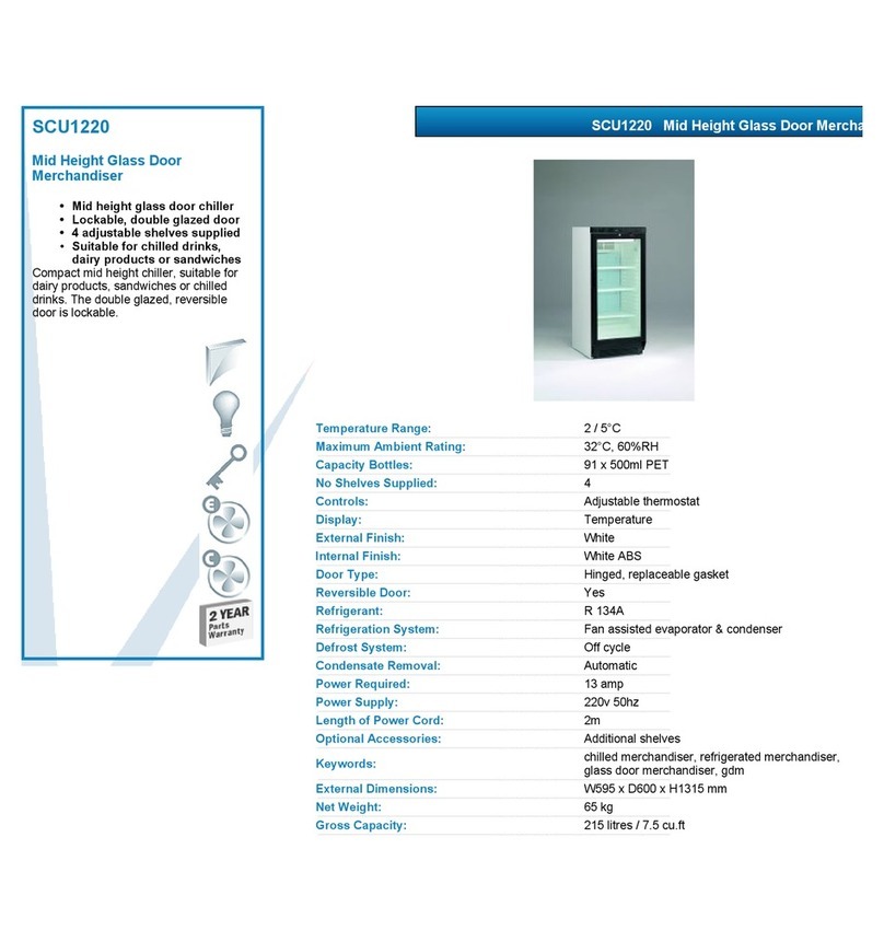 Tefcold SCU1220 User manual