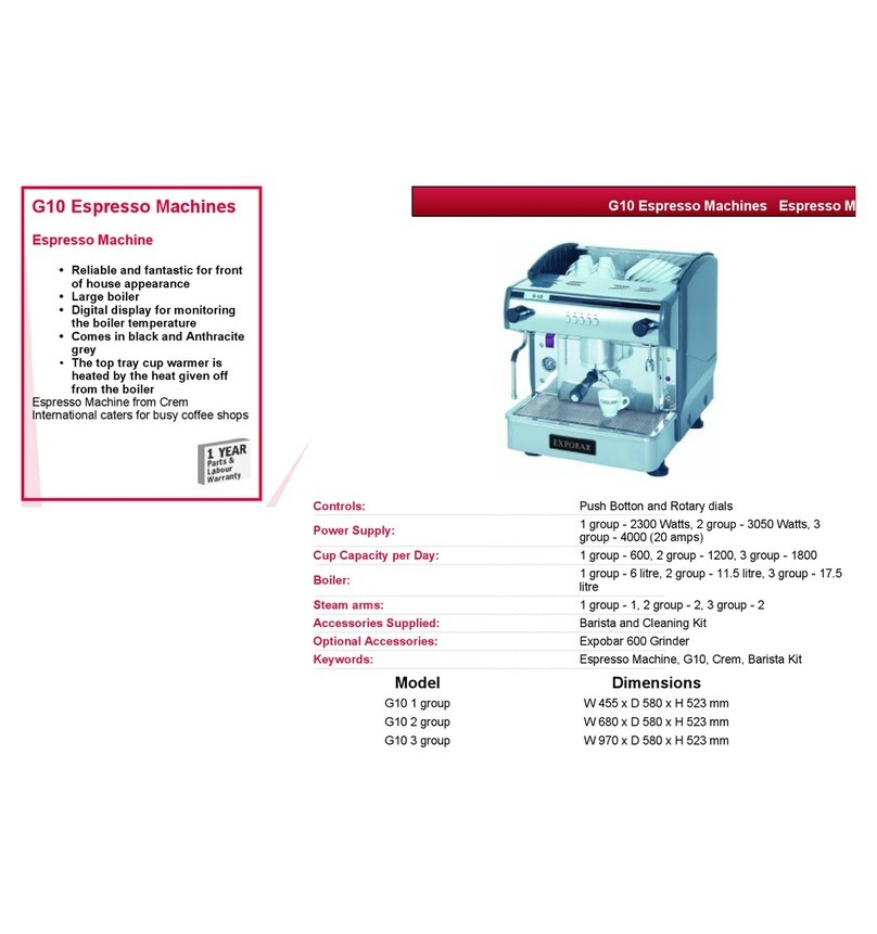 Expobar G10 1 GROUP User manual