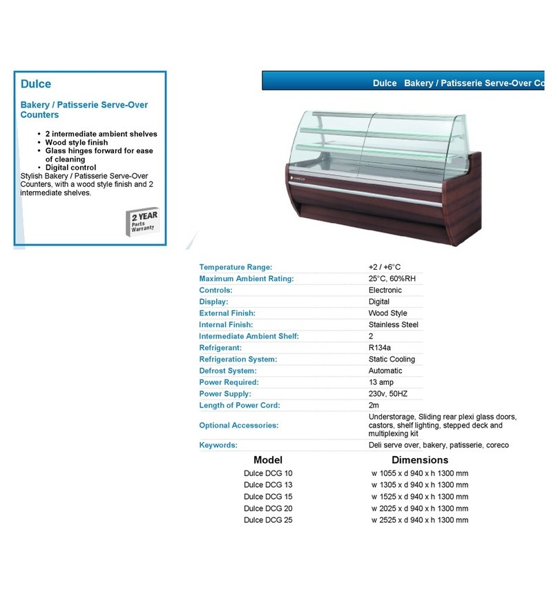 VALERA DULCE DCG 10 User manual