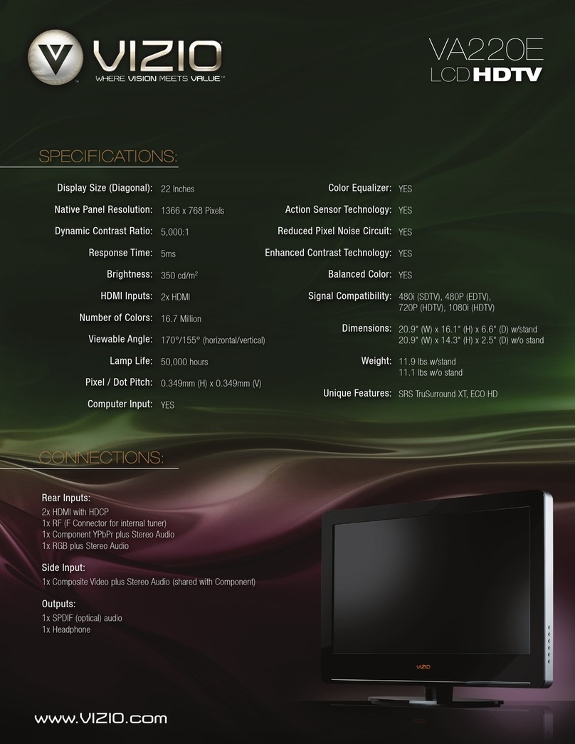 Vizio VA220E User manual