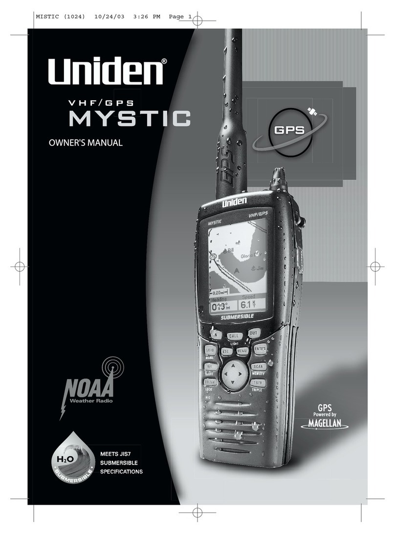 Uniden MYSTIC - Marine GPS Receiver User manual Uniden MYSTIC - Marine GPS Receiver User manual