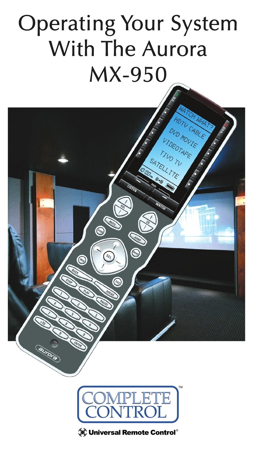 Complete Control Aurora MX-950 operating instructions Complete Control Aurora MX-950 operating instructions