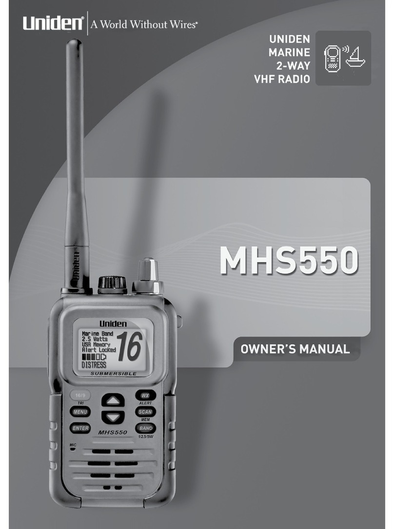 Uniden MHS550 owner's manual