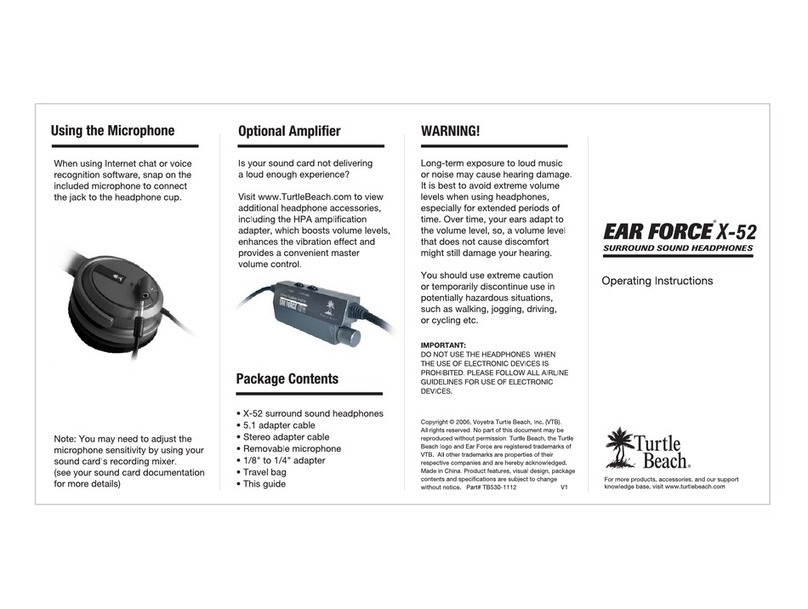 Turtle Beach Ear Force X-52 User manual