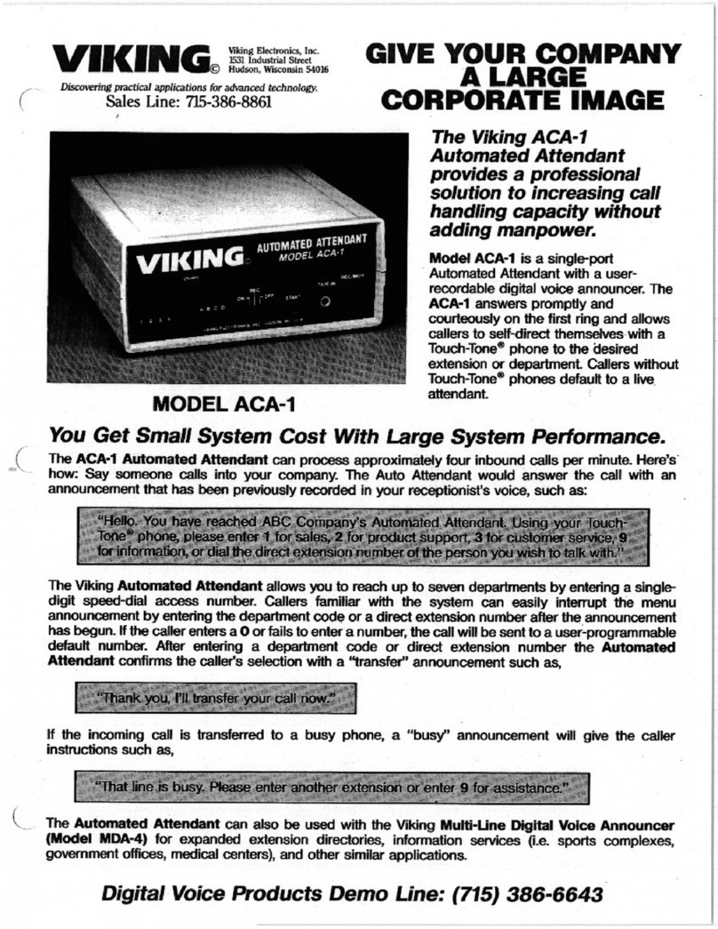 Viking ACA-1 User manual