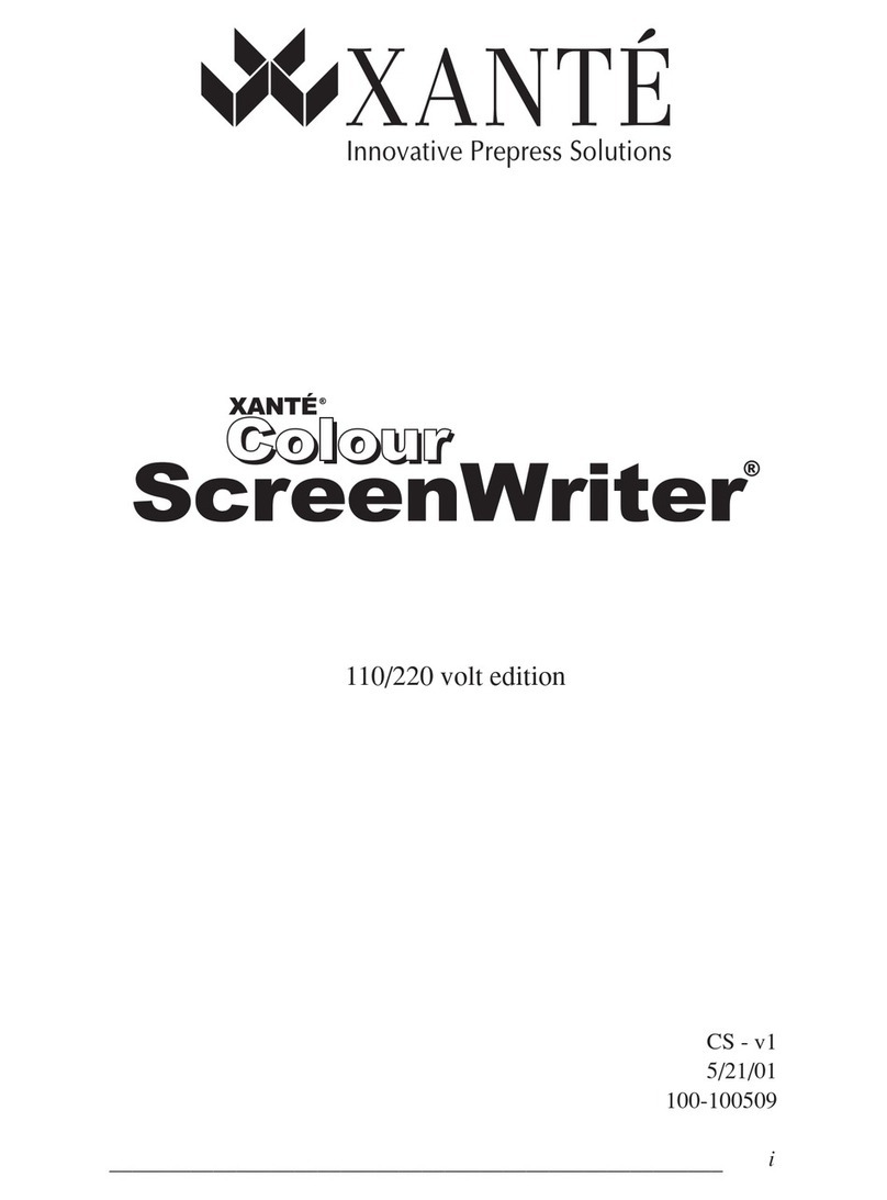Xante ScreenWriter Colour ScreenWriter User manual