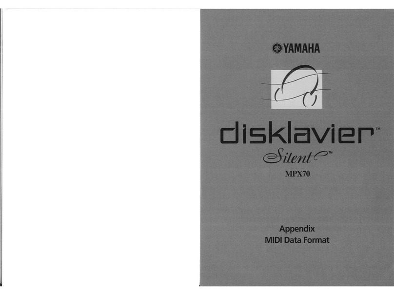 Yamaha Disklavier Silent MPX70 User manual Yamaha Disklavier Silent MPX70 User manual