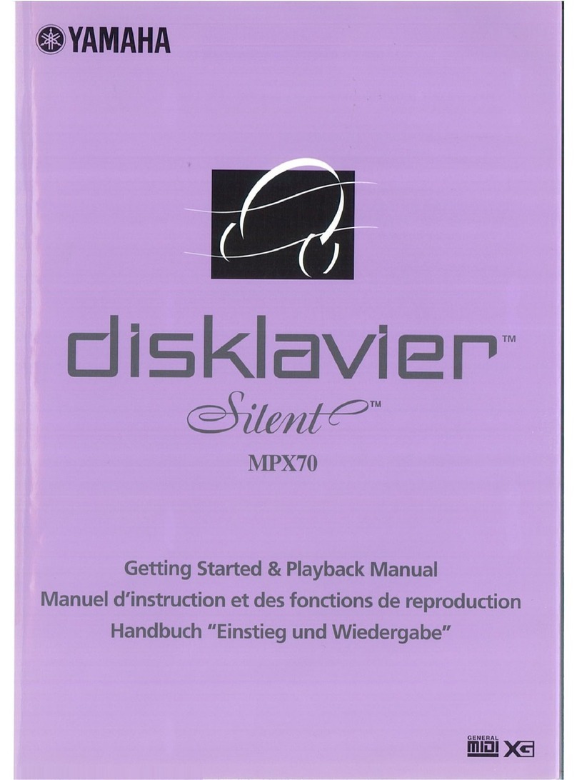 Yamaha Disklavier Silent MPX70 User manual
