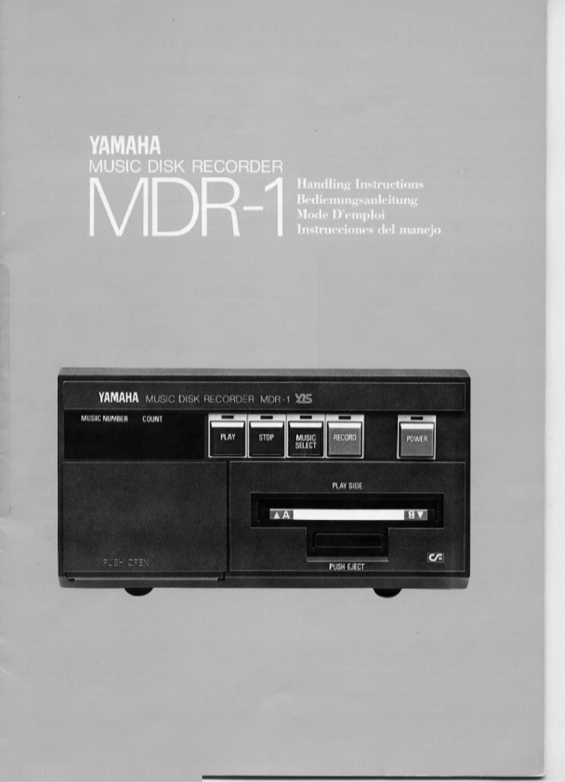 Yamaha MDR-1 User manual