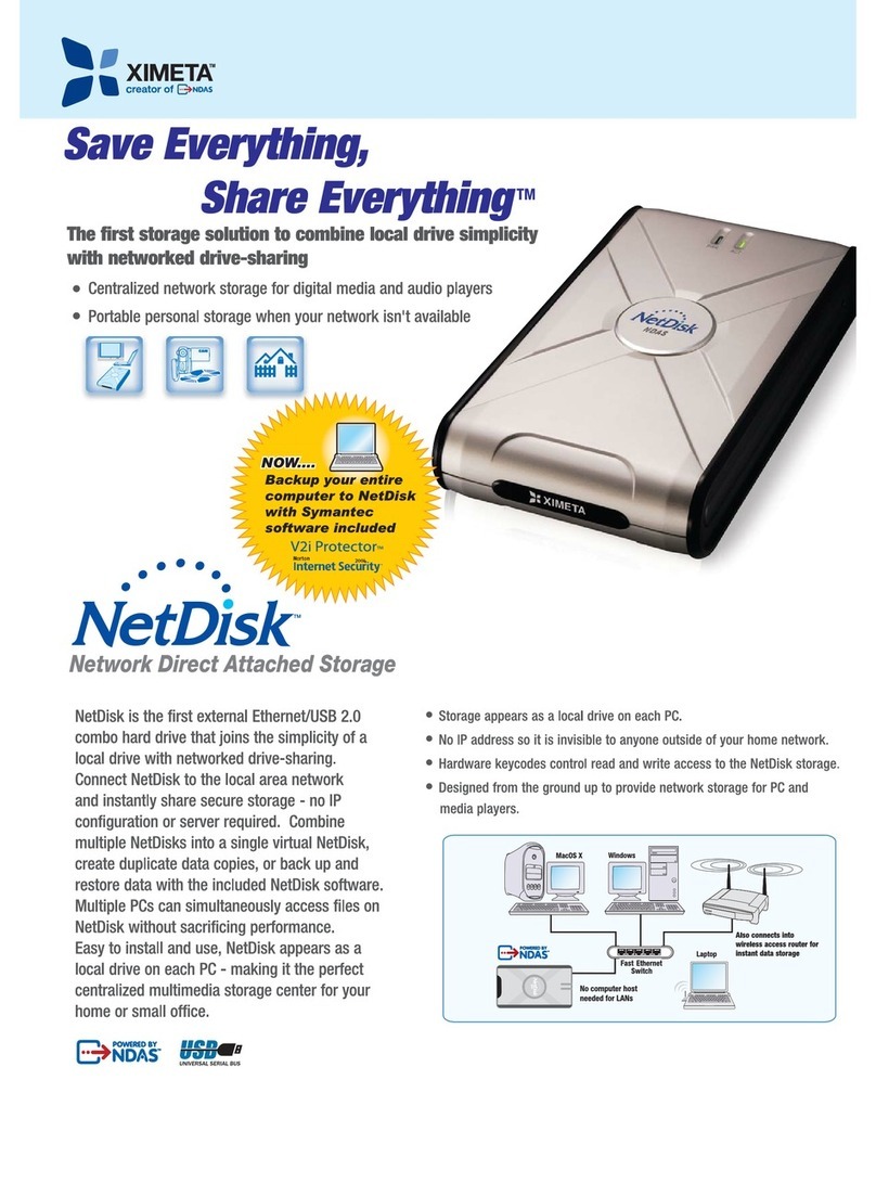 Ximeta NetDisk NDU10-120 User manual