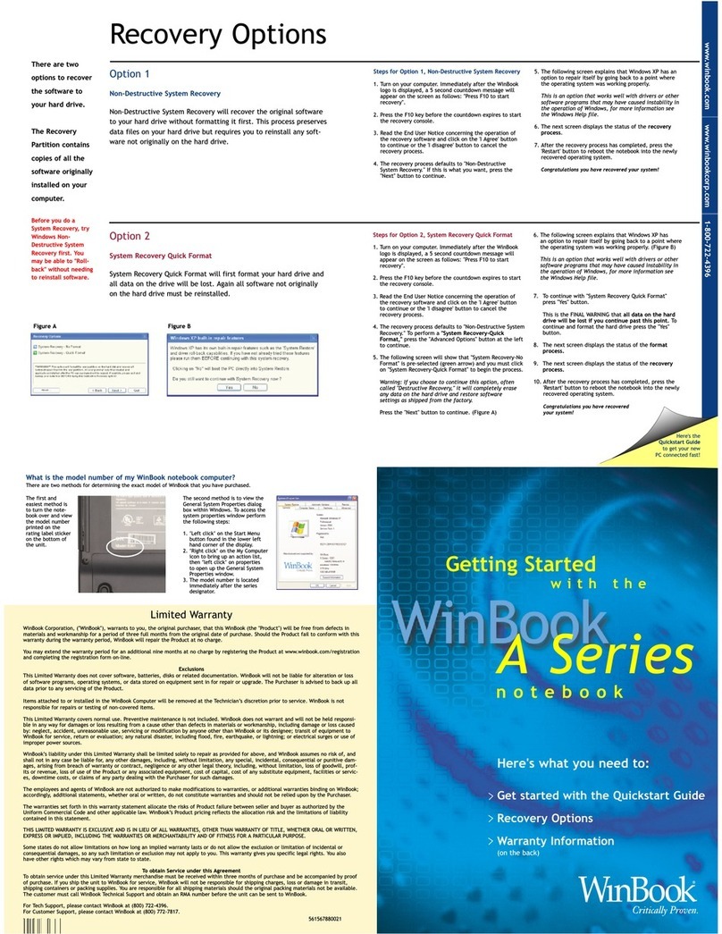 Winbook A100 User manual Winbook A100 User manual