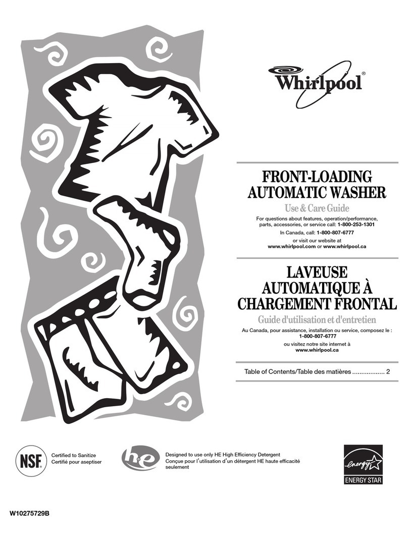 Whirlpool WFW9250W Series Use and care guide