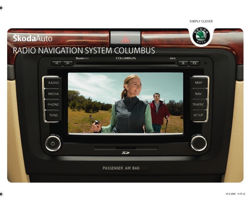 Skoda RADIO NAVIGATION SYSTEM COLUMBUS - FOR... manual