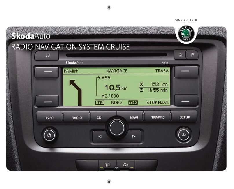 Skoda RADIO NAVIGATION SYSTEM CRUISE - FOR OCTAVIA manual