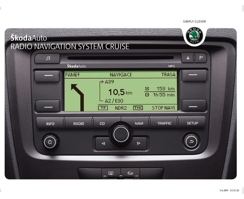 Skoda RADIO NAVIGATION SYSTEM CRUISE - FOR FABIA manual