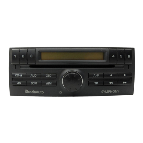 Skoda CAR RADIO SYMPHONY WITH CD - FOR FABIA User manual