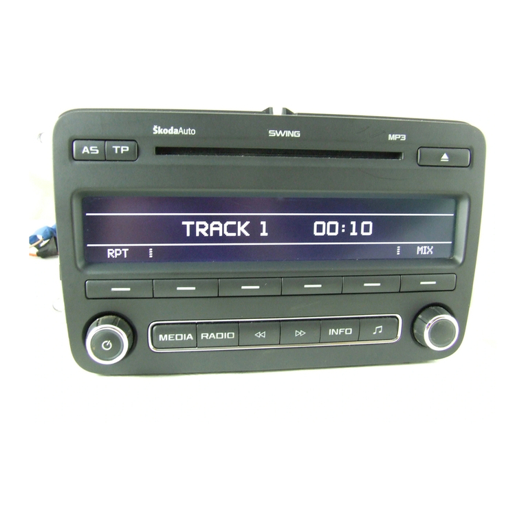 Skoda CAR RADIO SWING - FOR ROOMSTER User manual Skoda CAR RADIO SWING - FOR ROOMSTER User manual