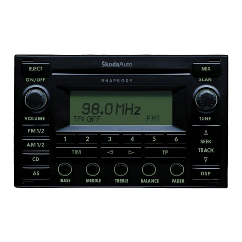 Skoda CAR RADIO RHAPSODY - FOR SUPERB 08-2003 manual
