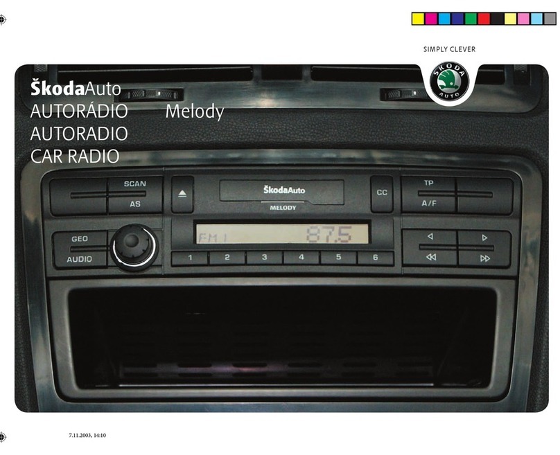 Skoda CAR RADIO MELODY - FOR OCTAVIA 02-2004 User manual