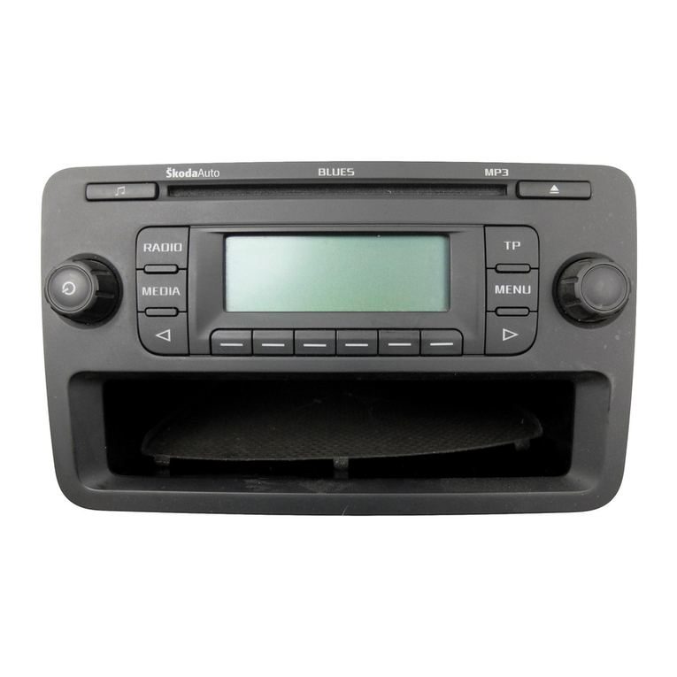 Skoda CAR RADIO BLUES - FOR FABIA User manual