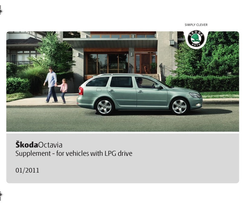 Skoda OCTAVIA - SUPPLEMENT FOR VEHICLES WITH LPG DRIVE... Owner's manual