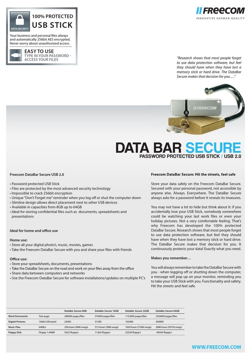 Freecom DATA BAR SECURE User manual