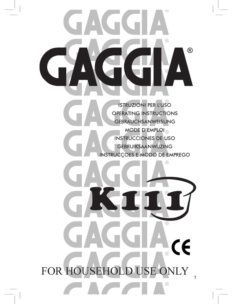 Gaggia KIII operating instructions