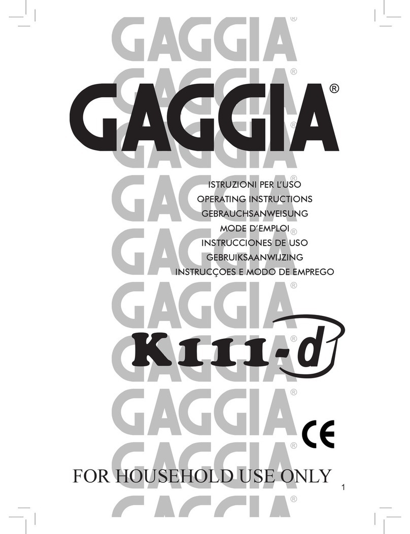 Gaggia KIII-D operating instructions