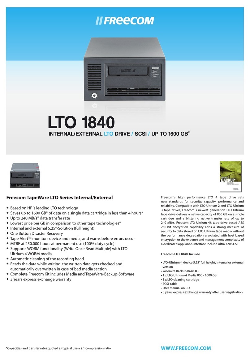Freecom LTO-1840 User manual Freecom LTO-1840 User manual