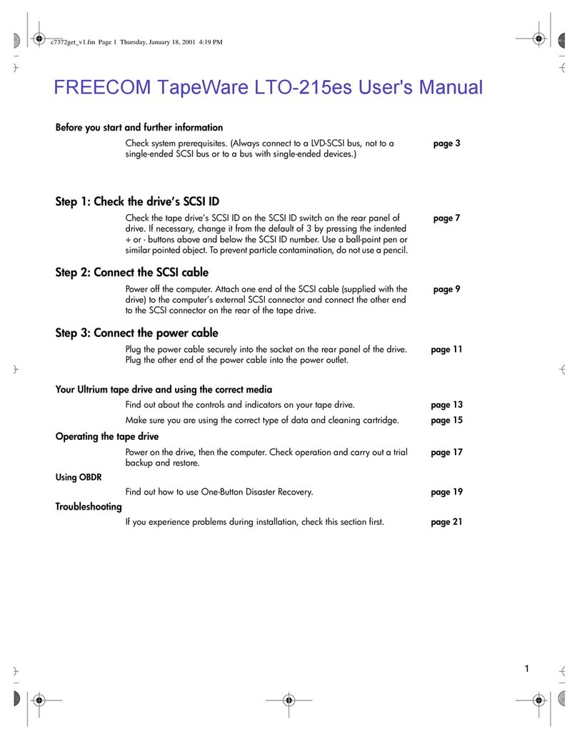 Freecom TapeWare LTO-215es User manual
