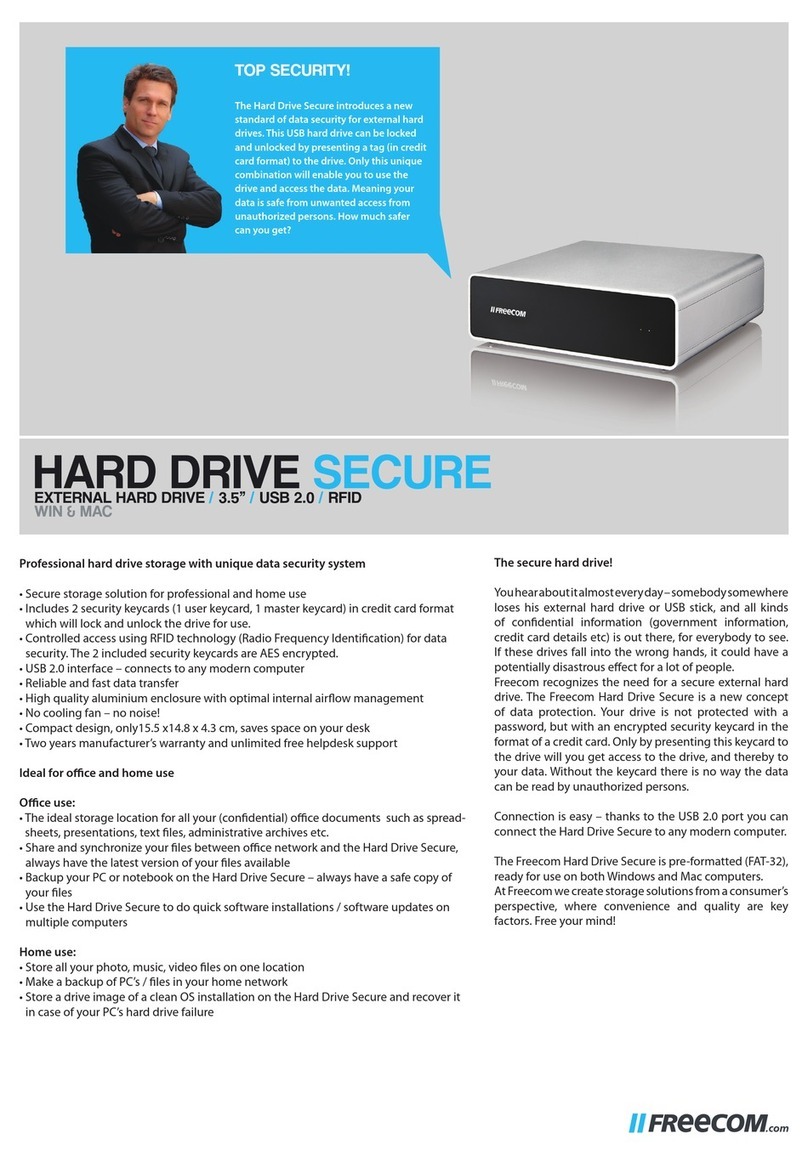 Freecom Mobile Drive Secure datasheet