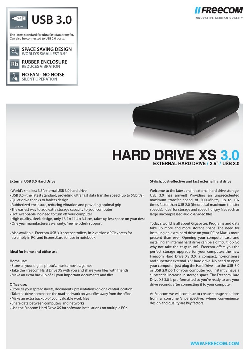 Freecom HARD DRIVE XS 3.0 - User manual