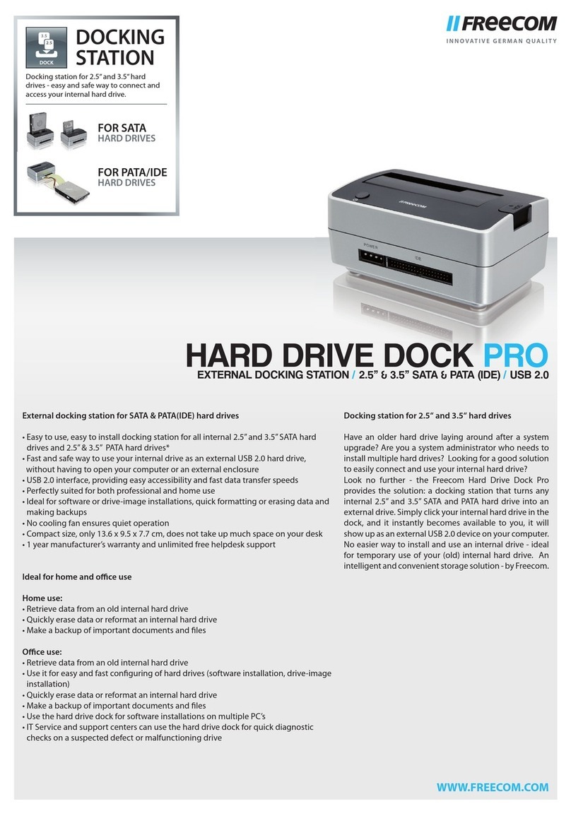 Freecom HARD DRIVE DOCK PRO - datasheet