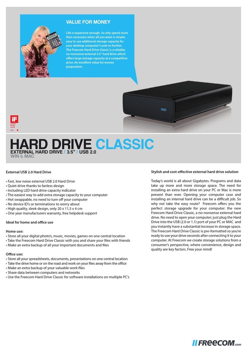 Freecom Hard Drive Classic datasheet