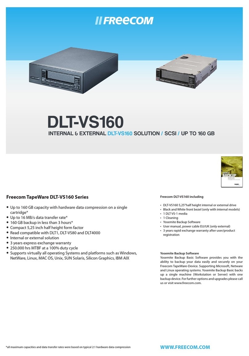 Freecom DLT-VS-160 User manual