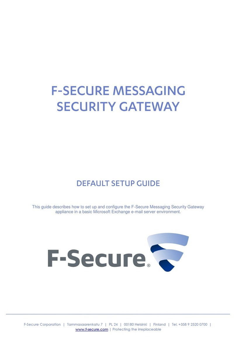 F-SECURE MESSAGING SECURITY GATEWAY - installation guide F-SECURE MESSAGING SECURITY GATEWAY - installation guide