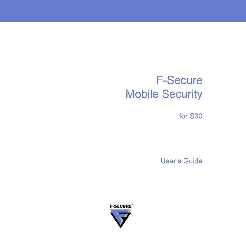 F-SECURE MOBILE SECURITY 3.1 FOR S60 User manual