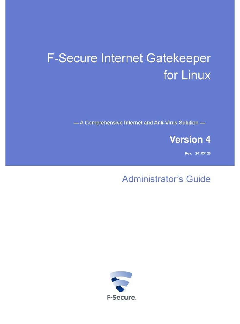 F-SECURE INTERNET GATEKEEPER FOR LINUX 4.01 - Service manual F-SECURE INTERNET GATEKEEPER FOR LINUX 4.01 - Service manual