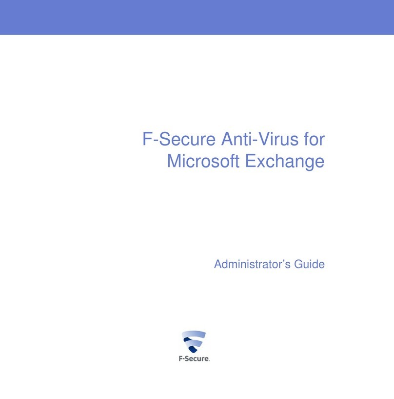 F-SECURE ANTI-VIRUS FOR MICROSOFT EXCHANGE 9.00 Service manual