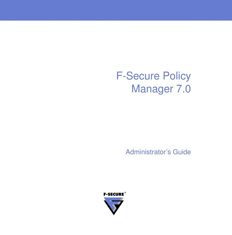 F-SECURE POLICY MANAGER 7.0 - Service manual F-SECURE POLICY MANAGER 7.0 - Service manual