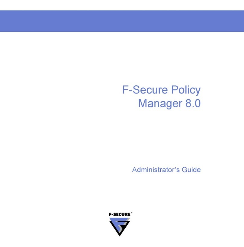 F-SECURE POLICY MANAGER 8.0 Administrator's guide