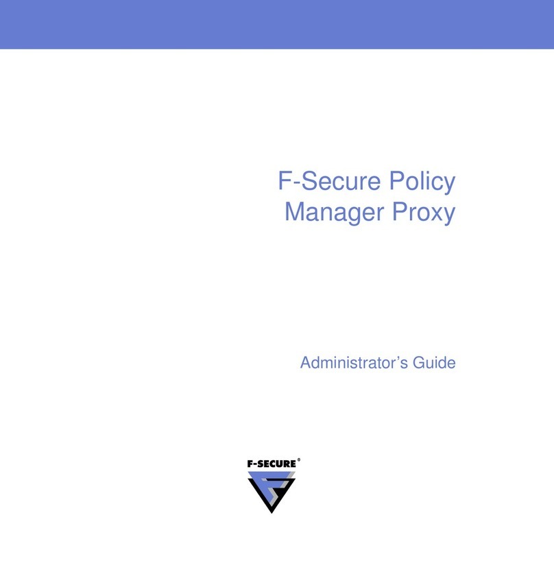 F-SECURE POLICY MANAGER PROXY - Service manual