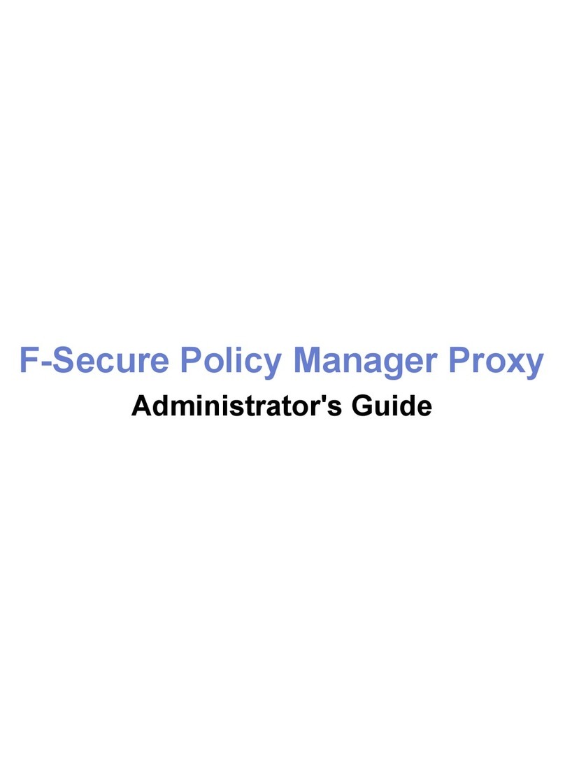 F-SECURE POLICY MANAGER PROXY 2.0 - Service manual