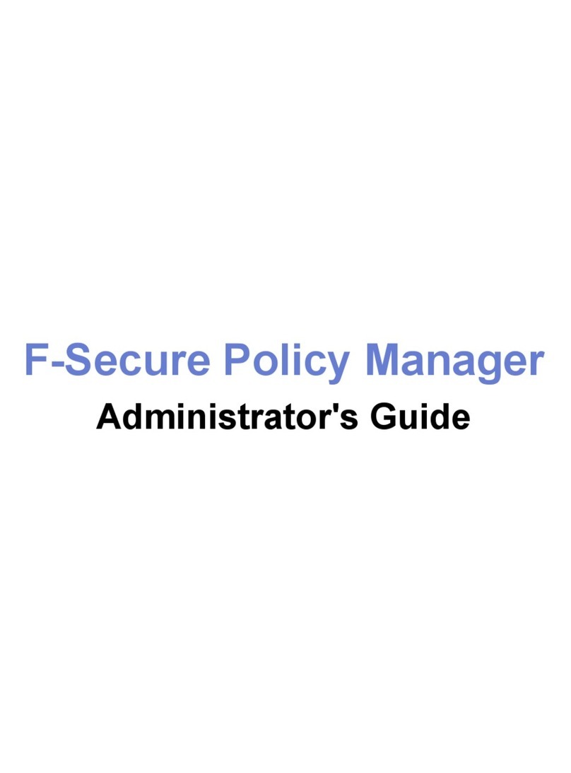 F-SECURE POLICY MANAGER 9.0 Service manual