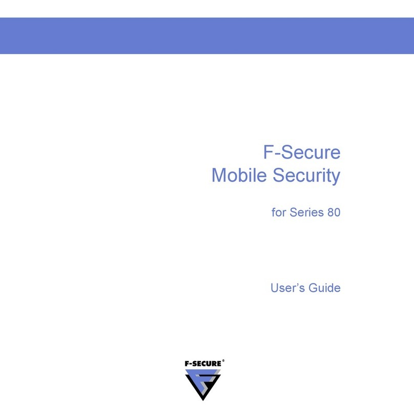 F-SECURE MOBILE SECURITY FOR SERIES 80 User manual