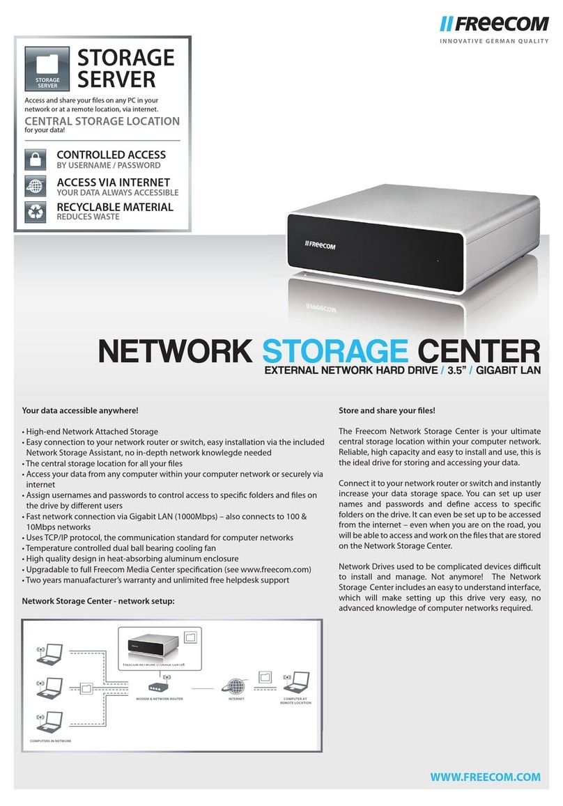 Freecom NETWORK STORAGE CENTER datasheet