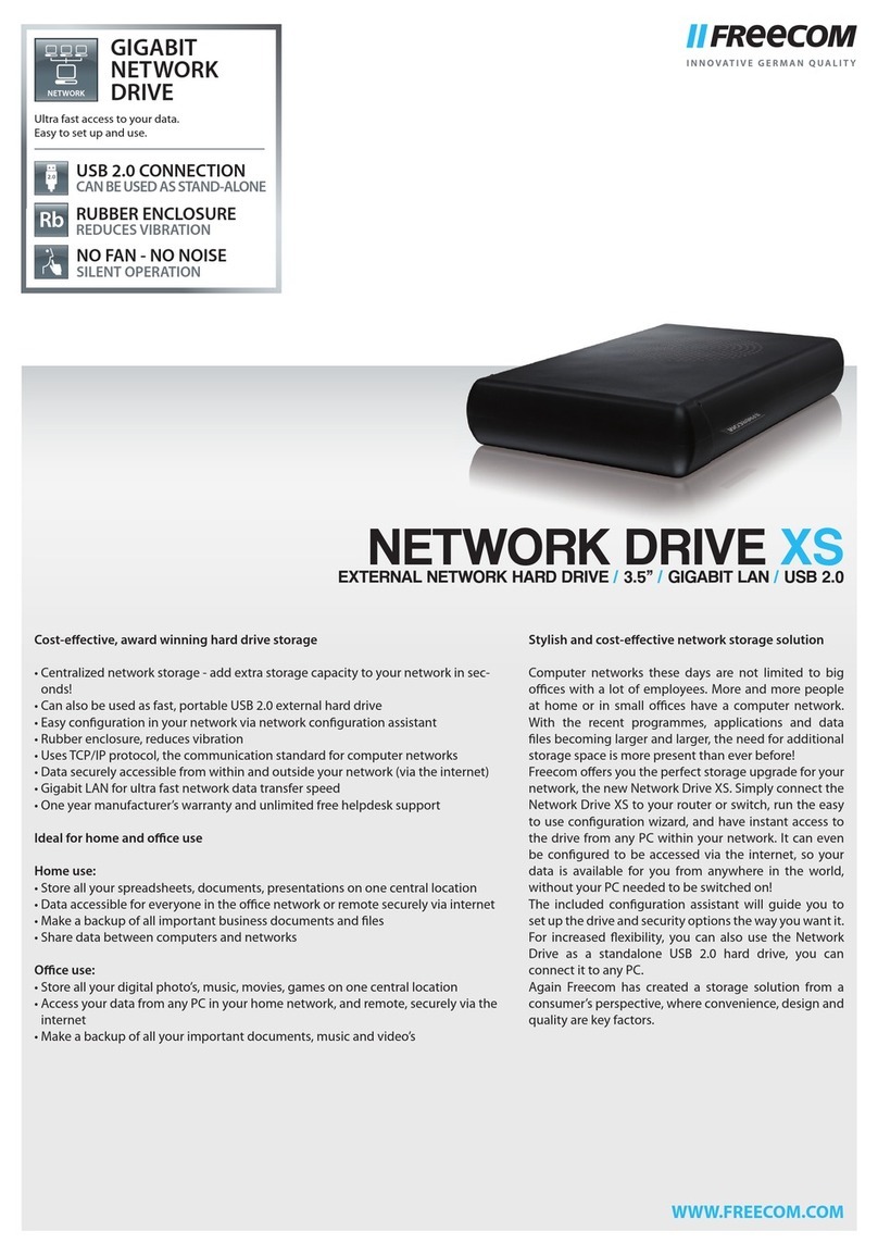 Freecom NETWORK DRIVE XS User manual