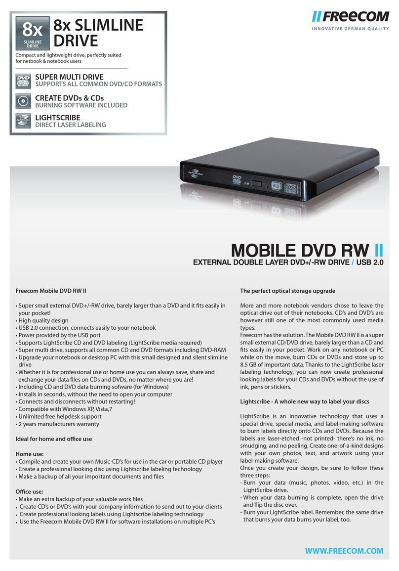 Freecom MOBILE DVD RW II User manual