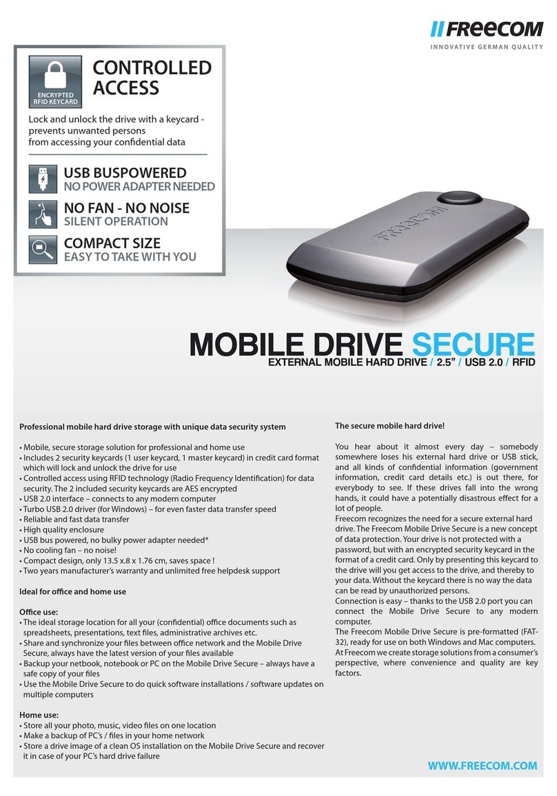 Freecom Mobile Drive Secure datasheet