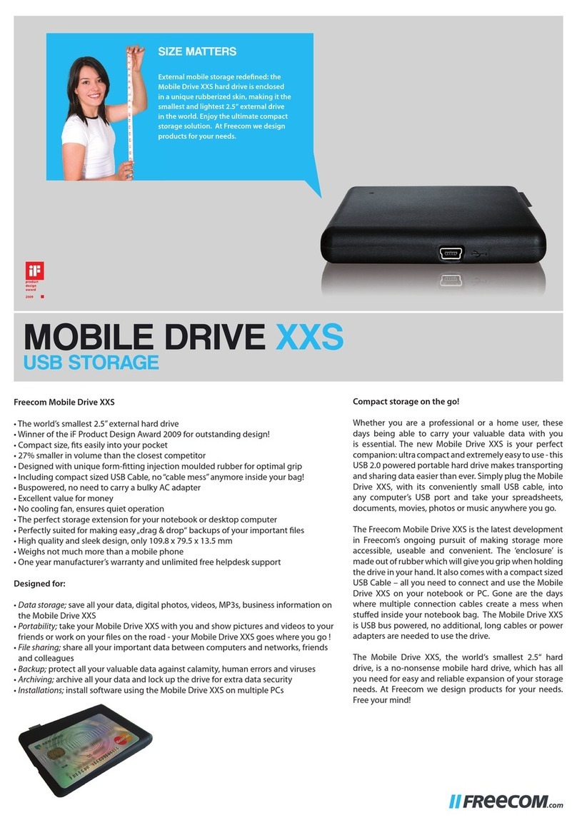 Freecom MOBILE DRIVE XXS User manual